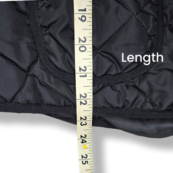 Love Tree Womens Sz Medium Black Quilted Vest Front Pockets-Full Zip - Picture 8 of 11